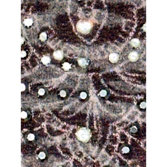 CCC Long Sleeve Embellished Top Rhinestones Abstract Aztec Eagle Feathers Medium - Picture 6 of 8